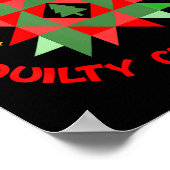 Quilter Merry Quilty Christmas Tree Quilt Block Qu Poster (Ecke)