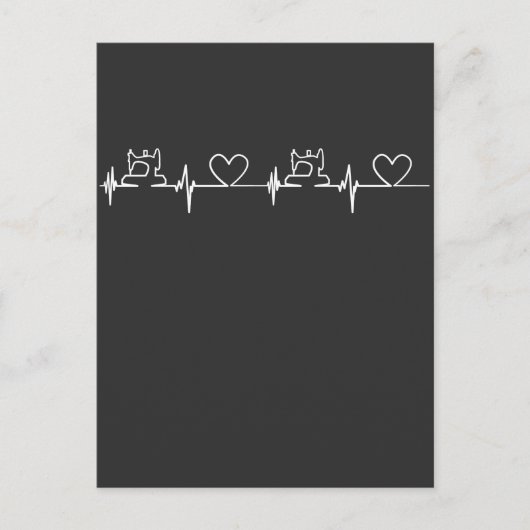 Quilter Nähgeschenke aus Heartbeat EKG Postkarte (Vorderseite)