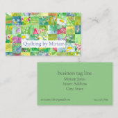 Quilter Patchwork Quilt Nähen Seamstress Crafter Visitenkarte (Vorne/Hinten)
