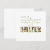 Quilter Quilt Crafting Nähmaschine Gif Einladung (Vorne/Hinten)