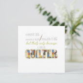 Quilter Quilt Crafting Nähmaschine Gif Einladung (Stehend Vorderseite)