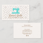 Quilter Quilter-Nähmaschine Telefonnummerkarte (Vorne/Hinten)