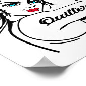 Quilter Rosie Das Riveter Button Up Poster (Ecke)