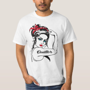 Quilter Rosie Das Riveter Button Up T-Shirt