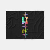 Quilter Sewing Heartbeat For Quilting Lover Mm  Fleecedecke (Vorderseite (Horizontal))