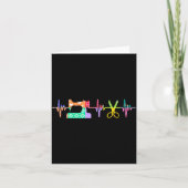 Quilter Sewing Heartbeat For Quilting Lover Mm Karte (Vorderseite)