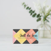 Quilter Steg-Nähgarbe Visitenkarte (Stehend Vorderseite)