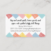 Quilter Steg-Nähgarbe Visitenkarte (Rückseite)