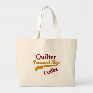 Quilter trieb durch Kaffee an Jumbo Stoffbeutel