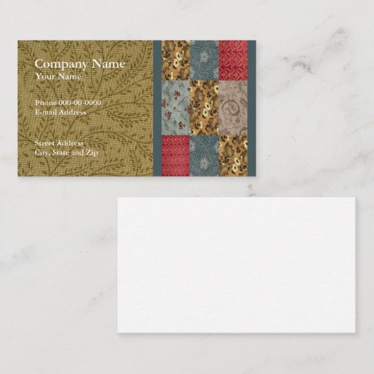 Quilter Visitenkarte (Vorne/Hinten)