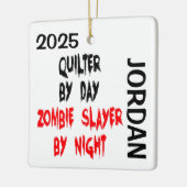 Quilter Zombie Slayer CUSTOM Keramikornament (Links)