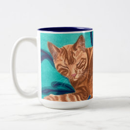 Quilterkatze Zweifarbige Tasse