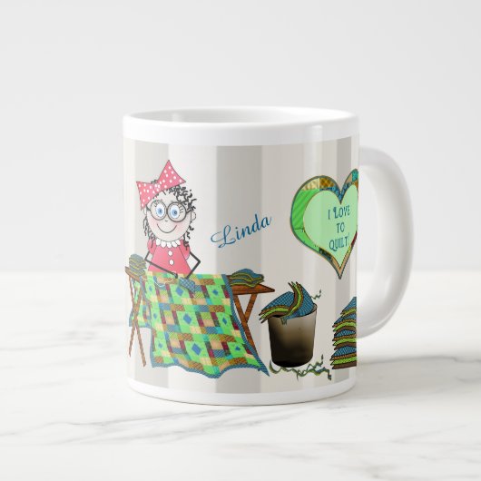 QUILTERMELODY JUMBO KAFFEE/SOUP MUG - QUILLE Jumbo-Tasse (Vorderseite Rechts)