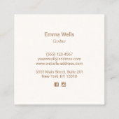 Quilternähmaschine Telefonnummerkarte (Rückseite)