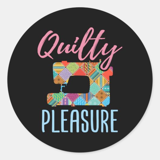 Quilterquilter-Nähmaschine verlassen Runder Aufkleber (Vorderseite)
