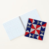 Quilters Americana Pinwheel Quilt Block Notizblock (Innenseite)