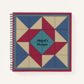 Quilters Americana Whirlpool Quilpool Quilt Block  Notizblock (Vorderseite)