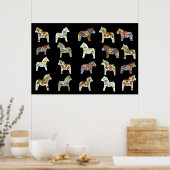 Quilters Dala Horses Poster (Küche)