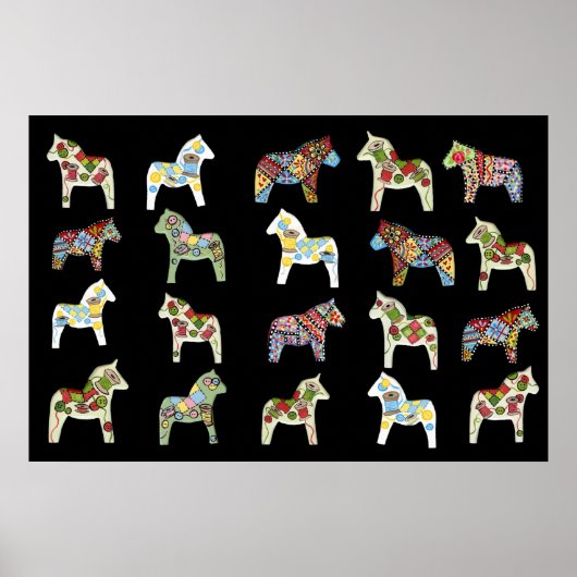 Quilters Dala Horses Poster (Vorne)