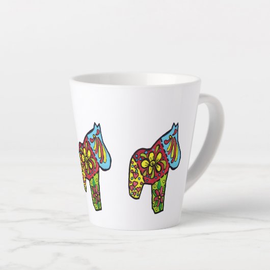 Quilters Dala Horses von Julia, Milchtasse (Rechte Ecke)