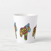 Quilters Dala Horses von Julia, Milchtasse (Vorderseite)