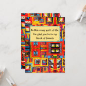 Quilters friend message, quilt guilt group, karte (Vorderseite/Rückseite Beispiel)