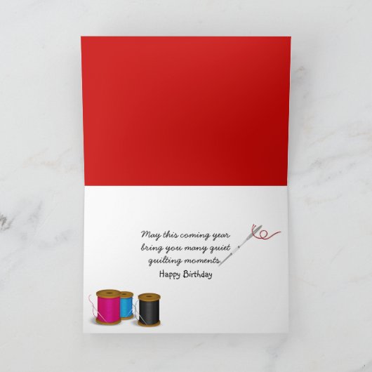Quilters Geburtstag Karte (Innenseite)