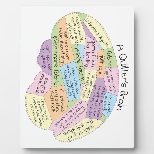 Quilters Gehirn Fotoplatte (Vorderseite)