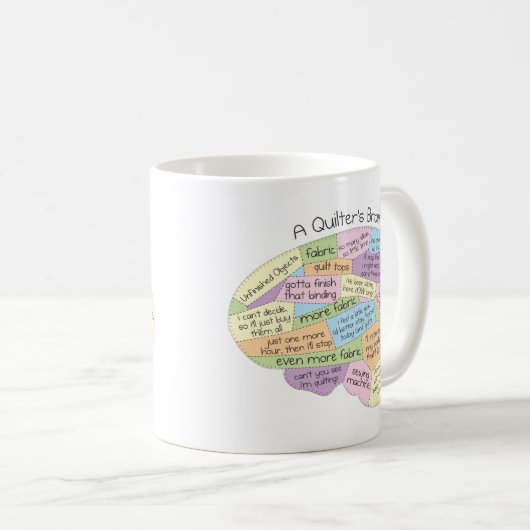 Quilters Gehirn Kaffeetasse (VorderseiteRechts)