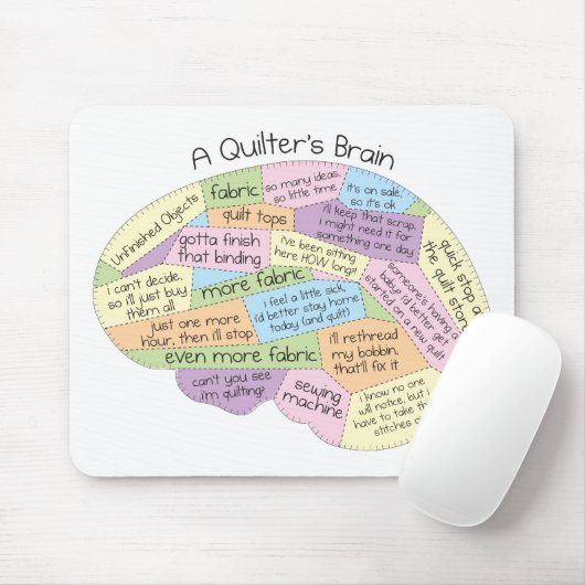 Quilters Gehirn Mousepad (Mit Mouse)