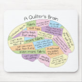Quilters Gehirn Mousepad (Vorne)