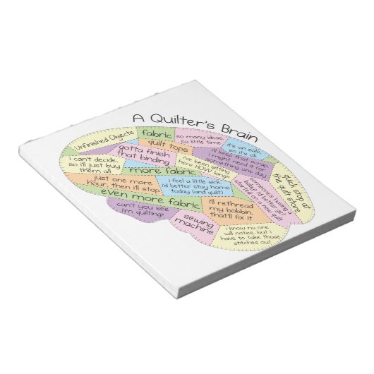 Quilters Gehirn Notizblock (angewinkelt)