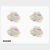 Quilters Gehirn Rechteckiger Aufkleber (Blatt)