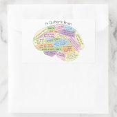 Quilters Gehirn Rechteckiger Aufkleber (Tasche)