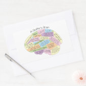 Quilters Gehirn Rechteckiger Aufkleber (Umschlag)