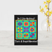 Quilters Gift Quotes Vintage Blocks Patterns Patch Karte (Gelbe Blume)