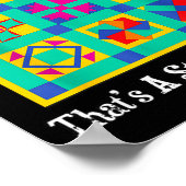 Quilters Gift Quotes Vintage Blocks Patterns Patch Poster (Ecke)