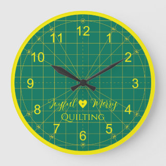 Quilters grüne Schneidematte Große Wanduhr