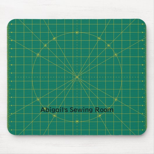Quilters grünes Schneiden Mat Mousepad (Vorne)