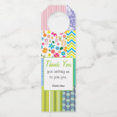 Quilters Patchwork Custom Hostess Geschenk Wein Fl Flaschenanhänger (Vorderseite)