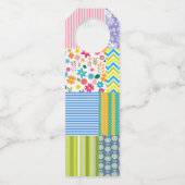 Quilters Patchwork Custom Hostess Geschenk Wein Fl Flaschenanhänger (Rückseite)