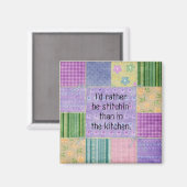 Quilters Patchwork-Kühlschrankmagnet Magnet (Vorderseite/Rückseite)