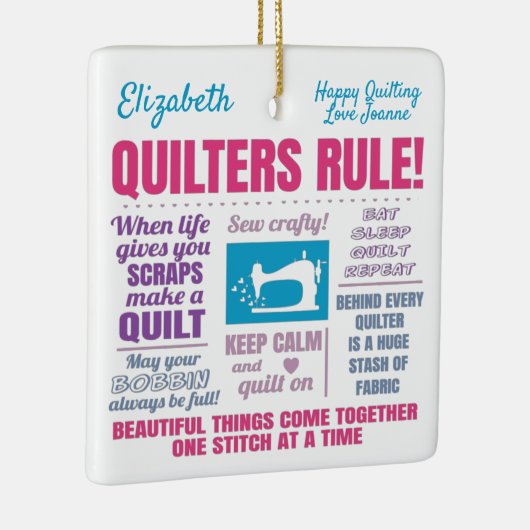 Quilters Quiltierungen Keramikornament (Rechts)