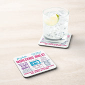 Quilters Quilting Quotes Getränkeuntersetzer (Rechte Seite)