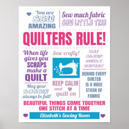 Quilters-Regel-Quilting Poster