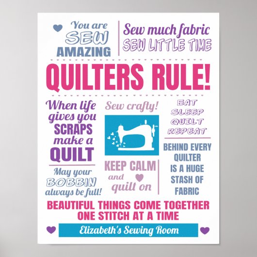 Quilters-Regel-Quilting Poster (Vorne)