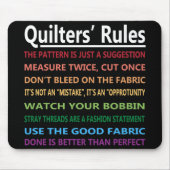 Quilters Regeln Mousepad (Vorne)