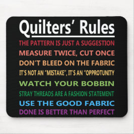 Quilters Regeln Mousepad