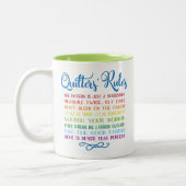 Quilters Regeln Zweifarbige Tasse (Links)