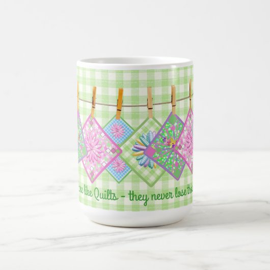 Quilters Tasse - Zitat - Closesline-Steppdecke (Mittel)